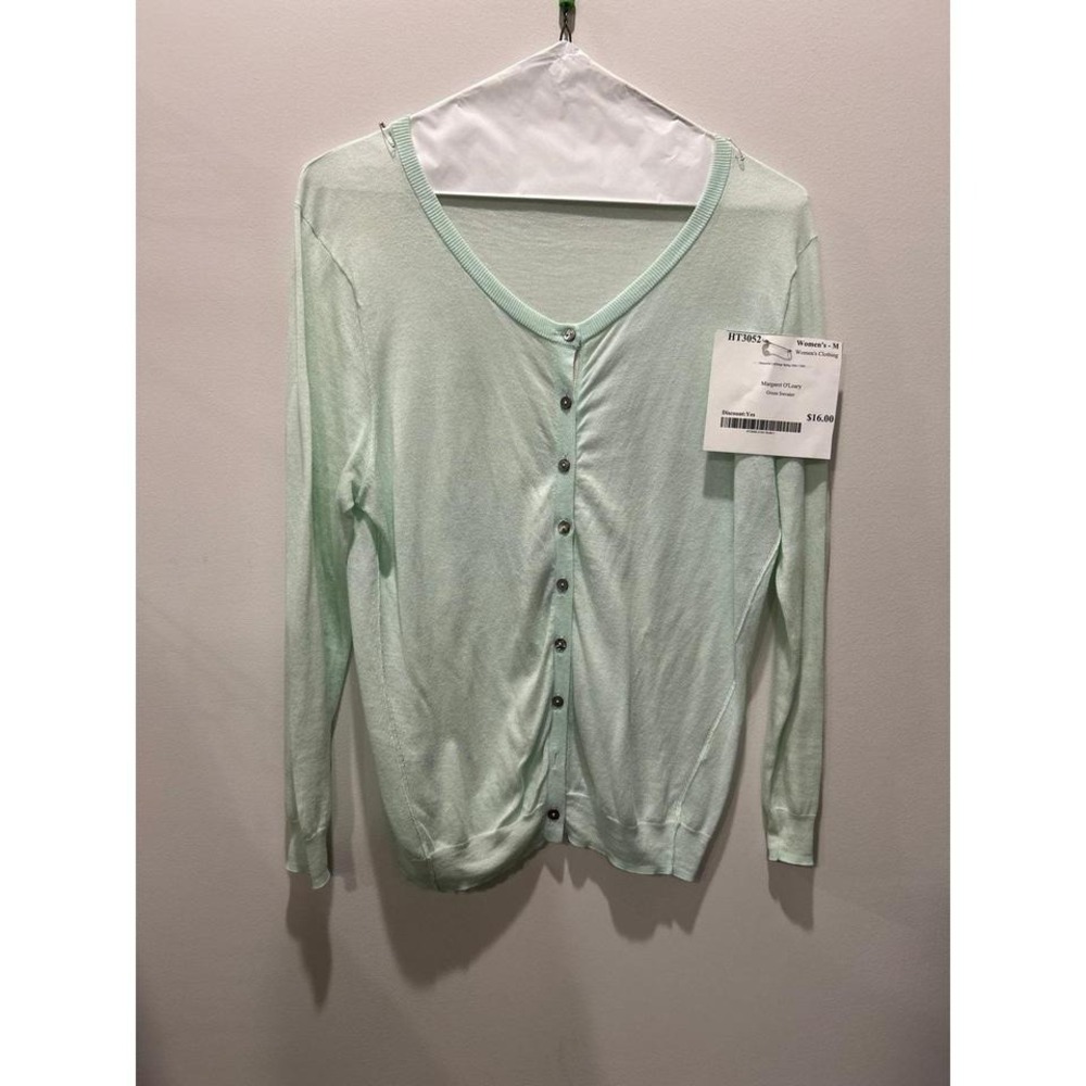 Margaret O'Leary M Green Sweater